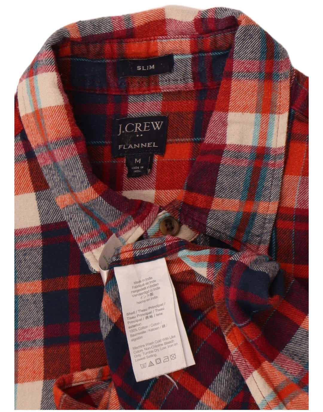 Мужская тонкая фланелевая рубашка J. Crew, хлопковая клетка среднего красного цвета