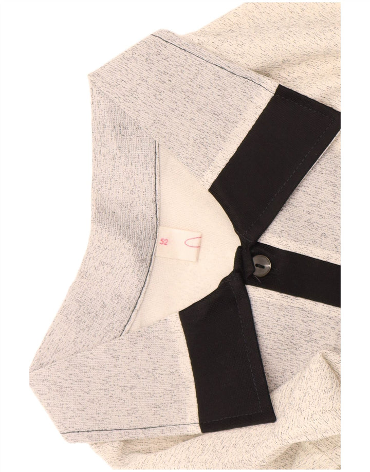 Винтажная мужская пуловерная рубашка с коротким рукавом IT 52, большая с белыми крапинками