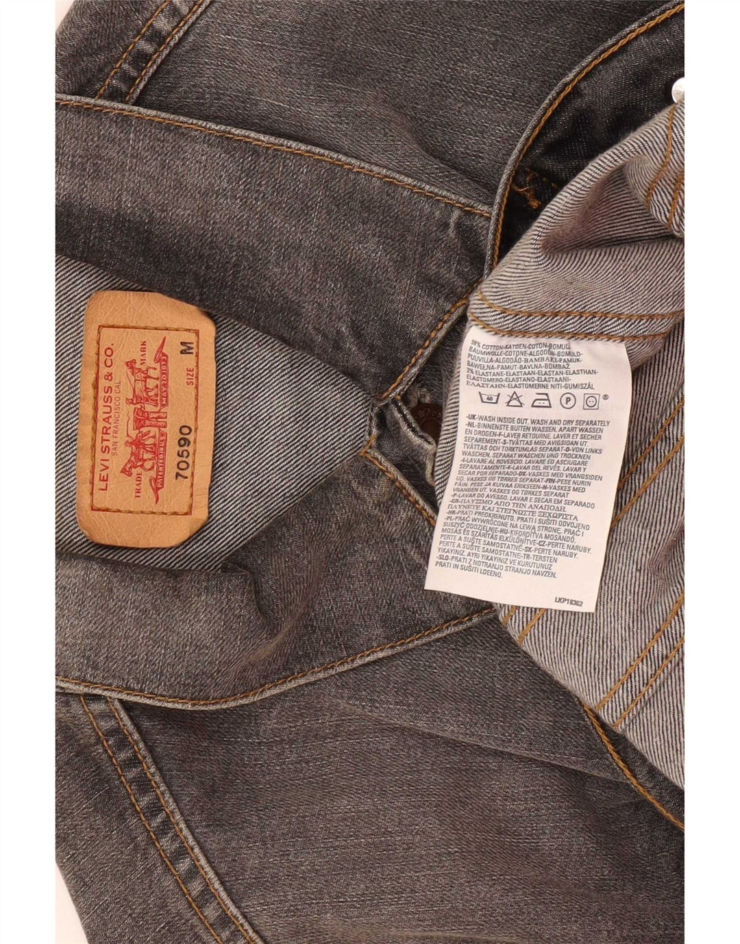 Мужская джинсовая куртка Levi's UK 38 Средне-серый хлопок