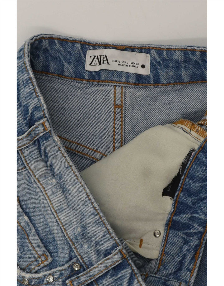 Женские джинсовые шорты Zara EU 38, маленькие W28, синие