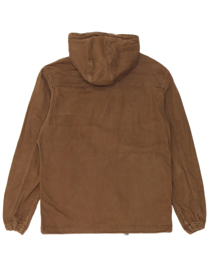Мужская куртка-бомбер с капюшоном Zara UK 38, средний цвет хаки, хлопок