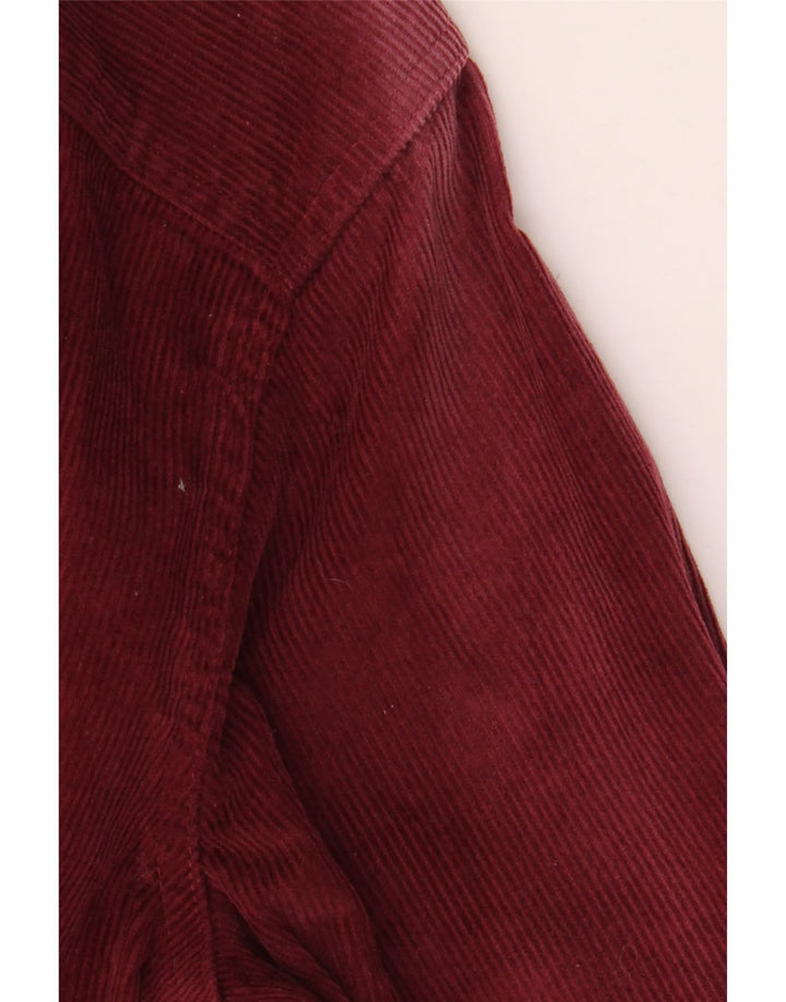 ОДЕЖДА ДЛЯ ЭКИПАЖА Мужская вельветовая рубашка среднего бордового цвета, хлопок