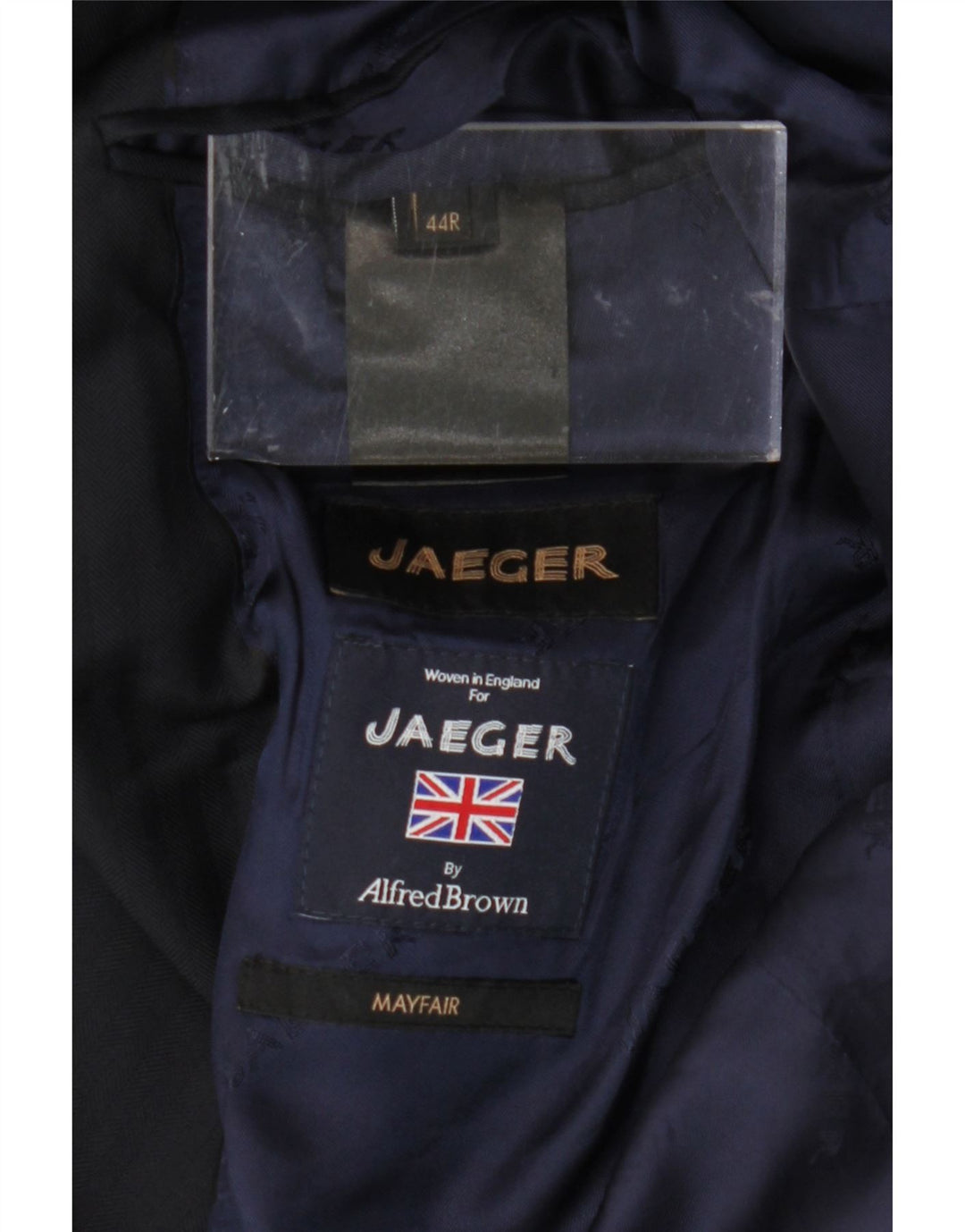 Мужской пиджак JAEGER Alfred Brown на 2 пуговицах UK 44 2XL темно-синий