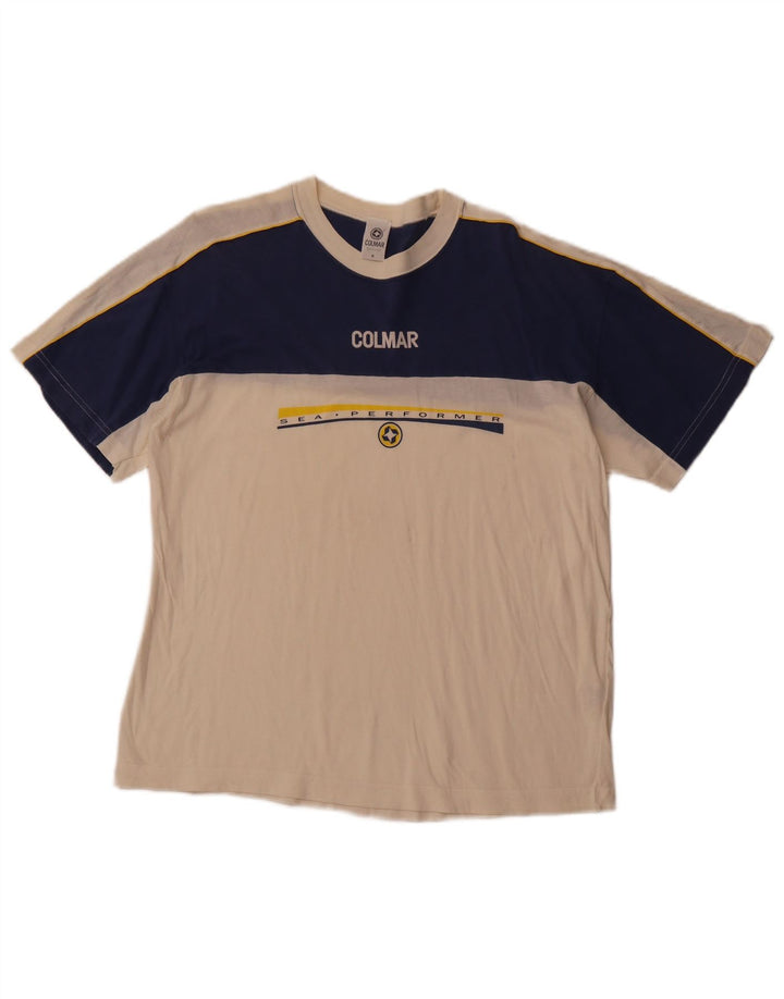 COLMAR Мужская футболка с рисунком Топ среднего размера из хлопка с цветными блоками, спортивная