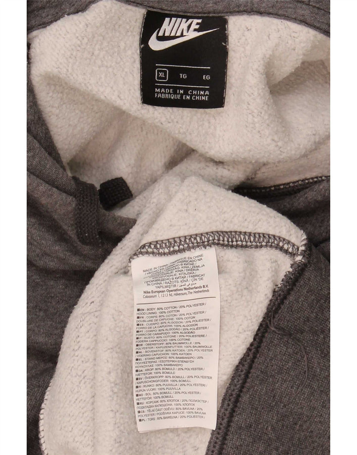 Мужской джемпер с капюшоном Nike XL, серый хлопок