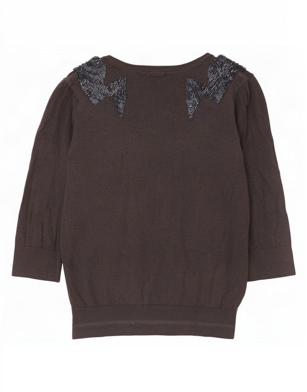 Женский кардиган с рукавом 3/4 Topshop UK 14, большой серый хлопок