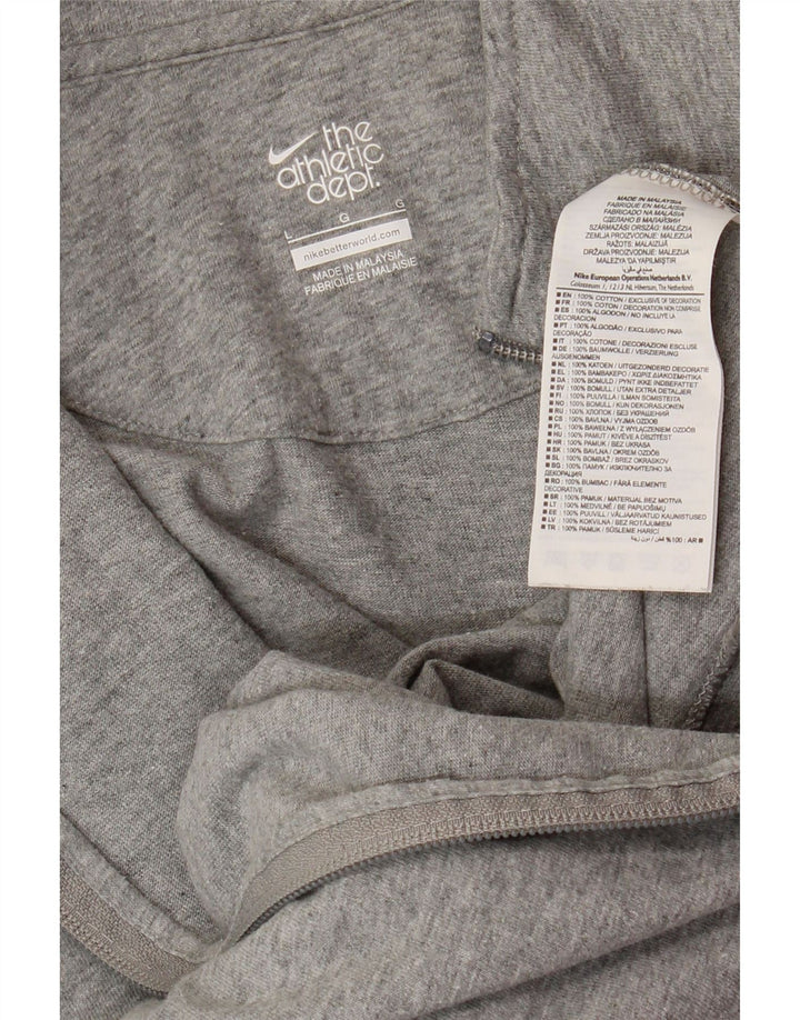 Мужской спортивный костюм с графическим рисунком NIKE, большая серая хлопковая куртка