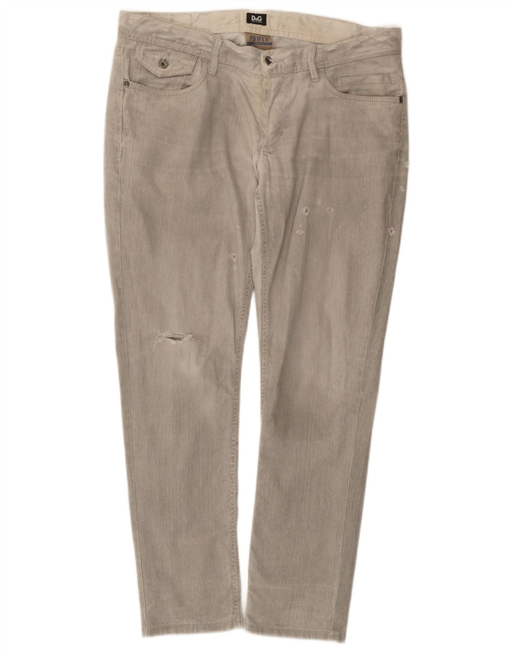 Мужские облегающие прямые джинсы Dolce & Gabbana W34 L28 серые