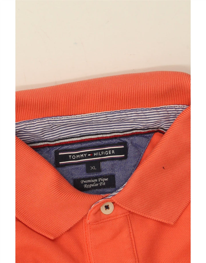 TOMMY HILFIGER Mens Regular Fit Polo Shirt XL Orange