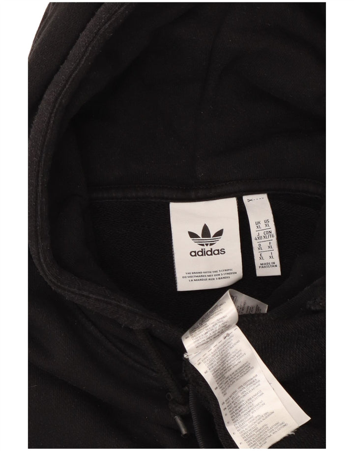 Мужской джемпер с капюшоном ADIDAS XL, черный хлопок