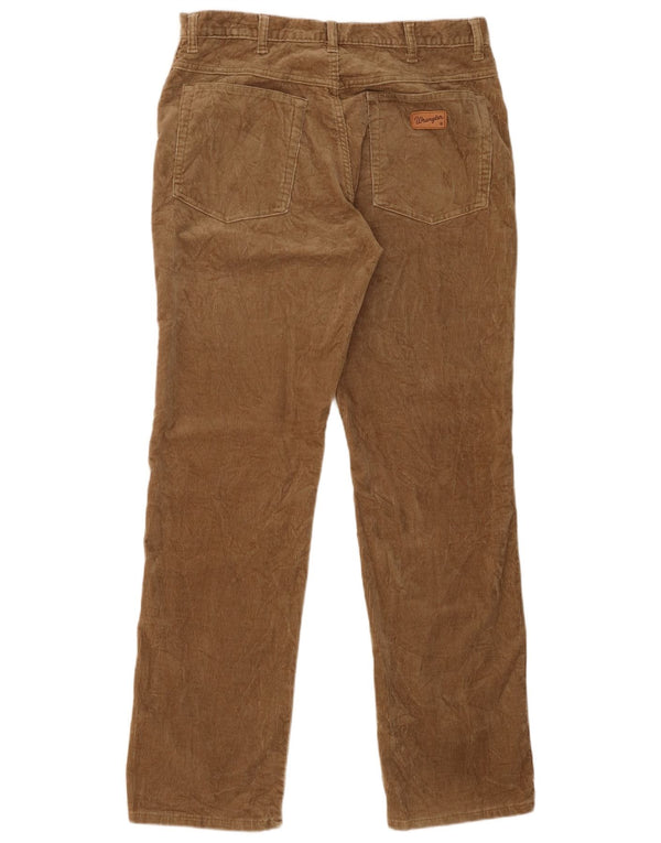 Мужские прямые вельветовые брюки Wrangler Texas W34 L32, коричневые, хлопковые