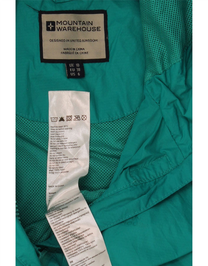 MOUNTAIN WAREHOUSE Женская дождевик с капюшоном UK 10, маленький бирюзовый цвет