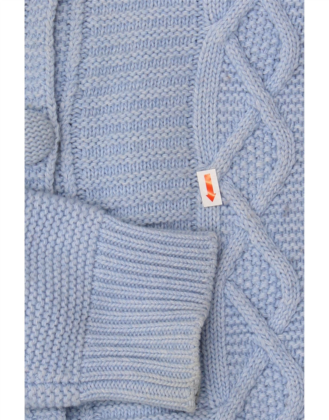 LUISA SPAGNOLI Womens Crop Cardigan Sweater UK 14 Medium Blue Wool
