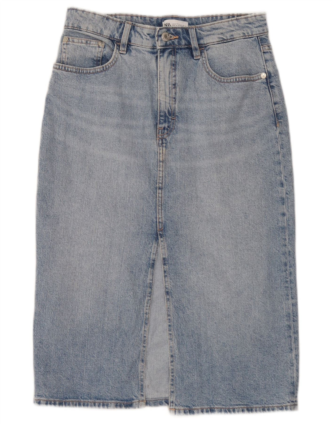 Женская джинсовая юбка Zara Medium W28 Синяя