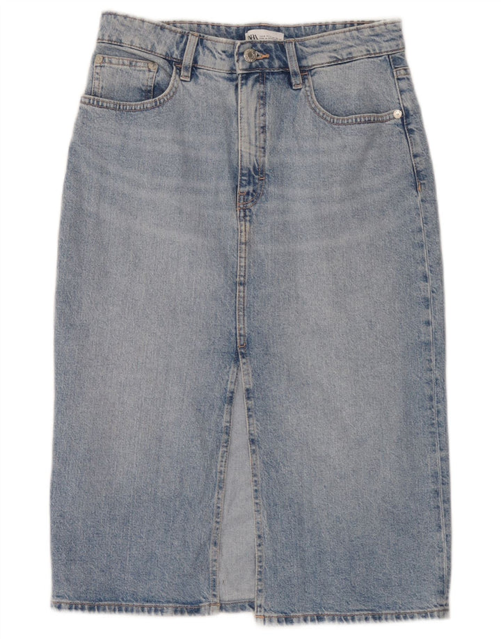Женская джинсовая юбка Zara Medium W28 Синяя