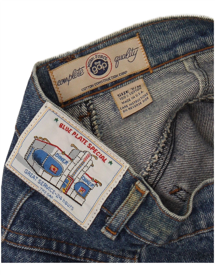 Джинсовая юбка Gap для девочек 7-8 лет W24, синяя, хлопок