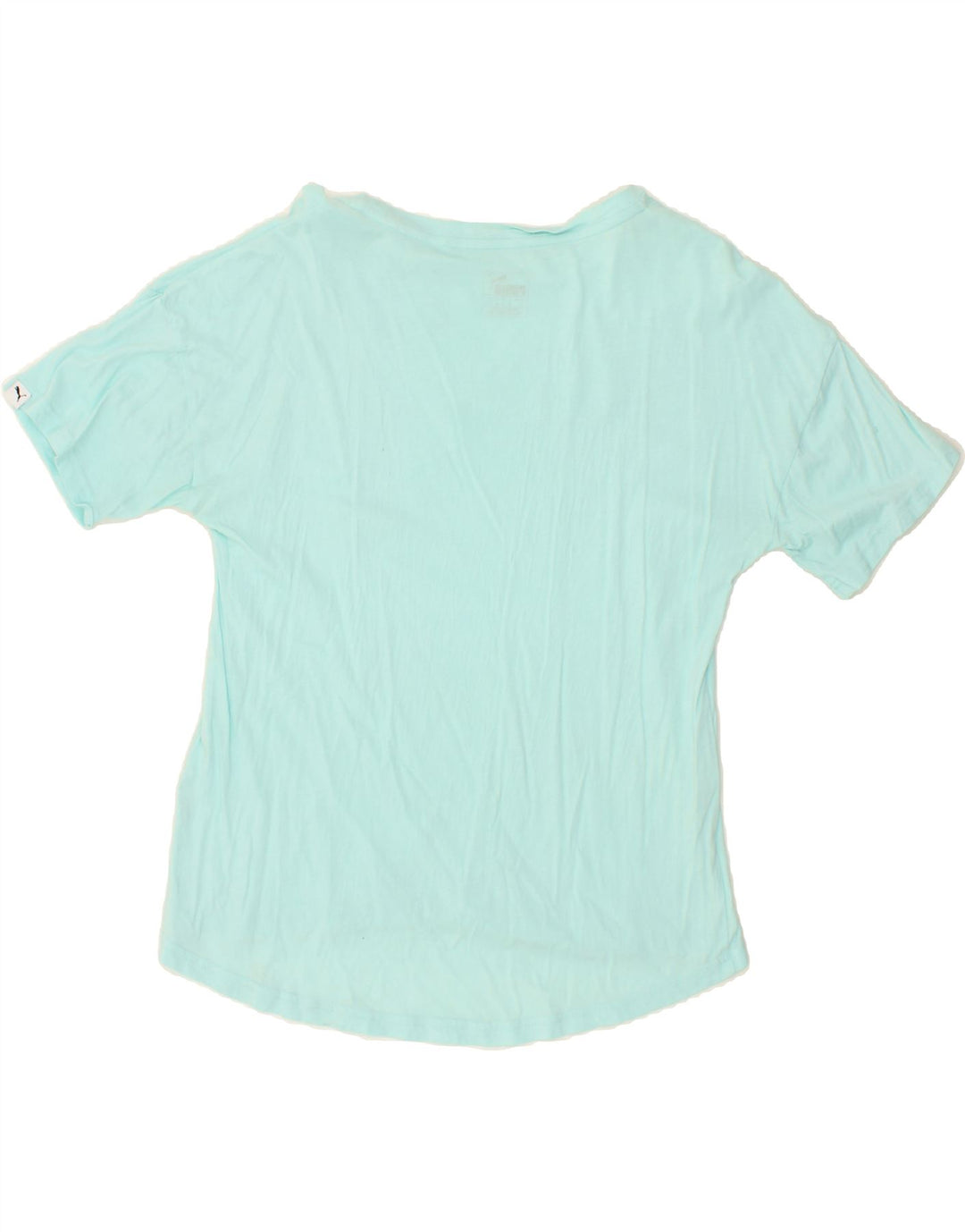 PUMA Womens Graphic T-Shirt Top UK 10 Small Blue Vintage Puma and Second-Hand Puma from Messina Hembry 