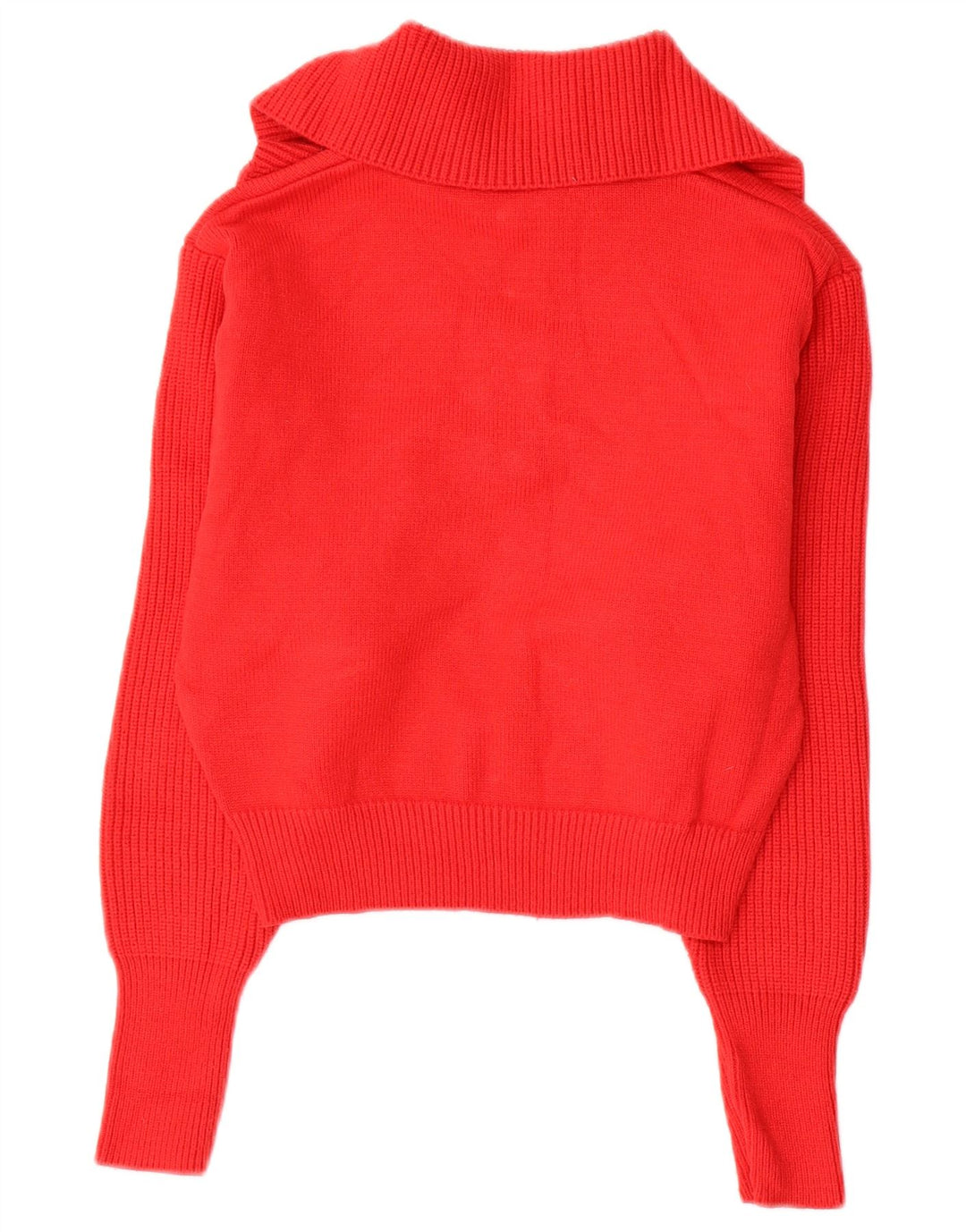 Женский укороченный джемпер с воротником на молнии ZARA UK 14, средний красный вискоза