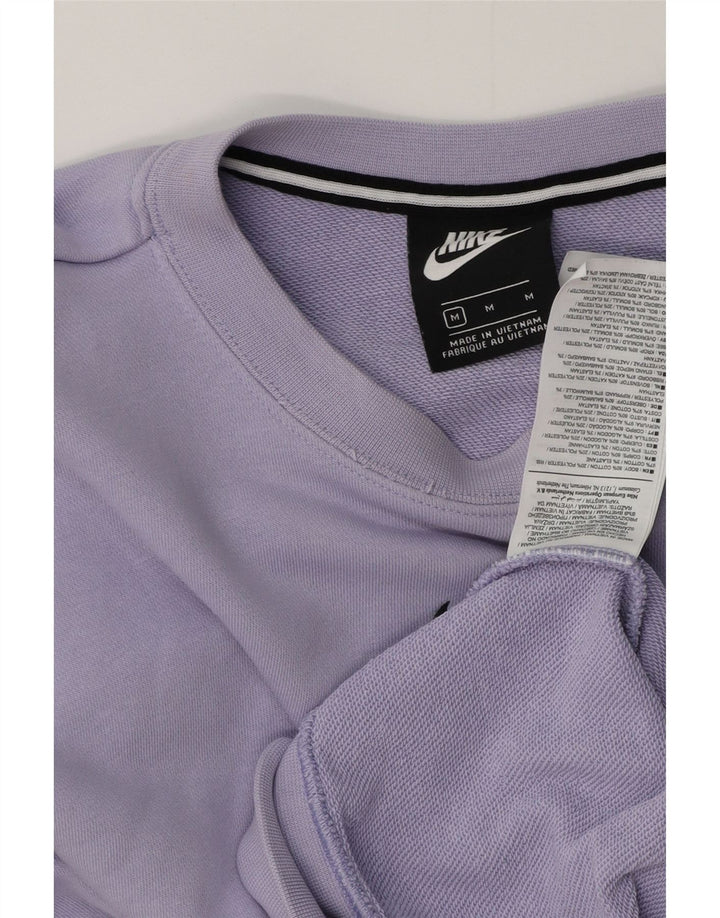 Женский свитер с рисунком Nike UK 14, хлопковый средний фиолетовый цвет