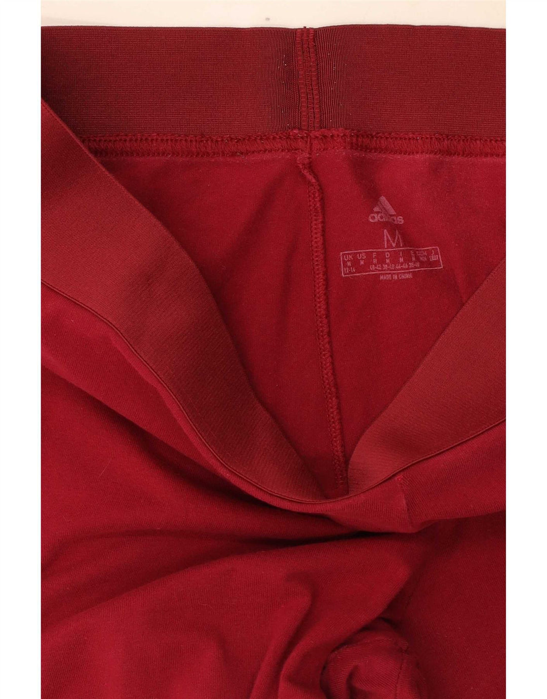 Женские леггинсы Adidas UK 12/14, средний красный хлопок, красный