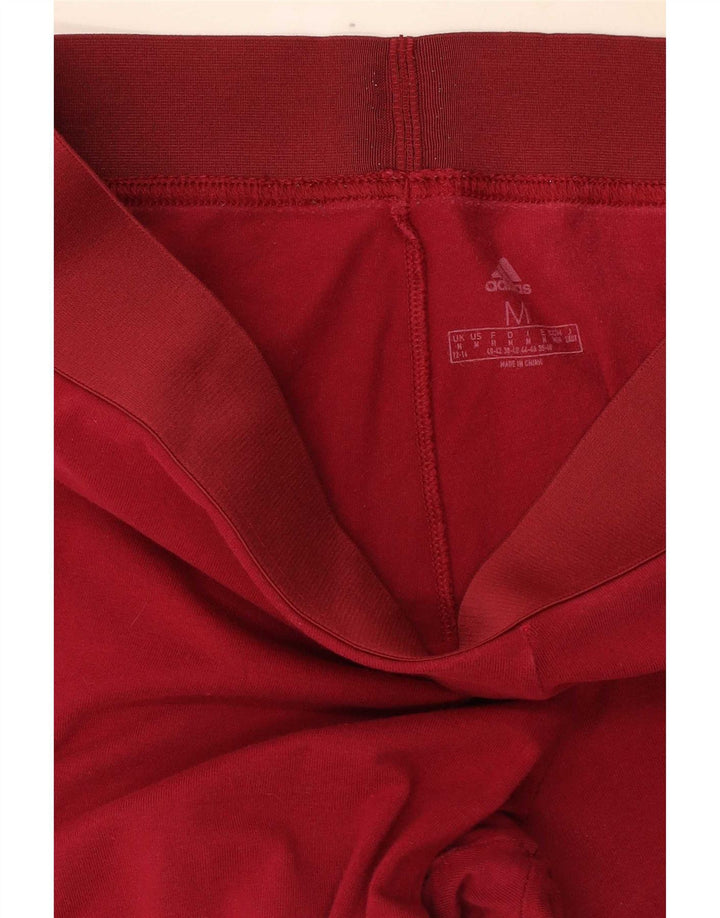Женские леггинсы Adidas UK 12/14, средний красный хлопок, красный
