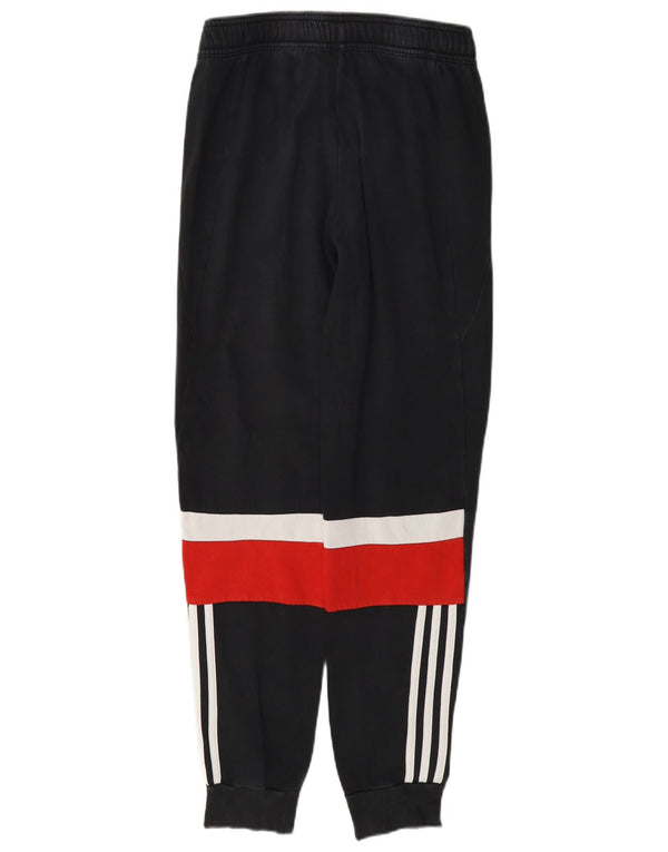 Спортивный костюм Adidas для мальчиков, брюки для бега, 13–14 лет, черный, хлопок с цветными блоками