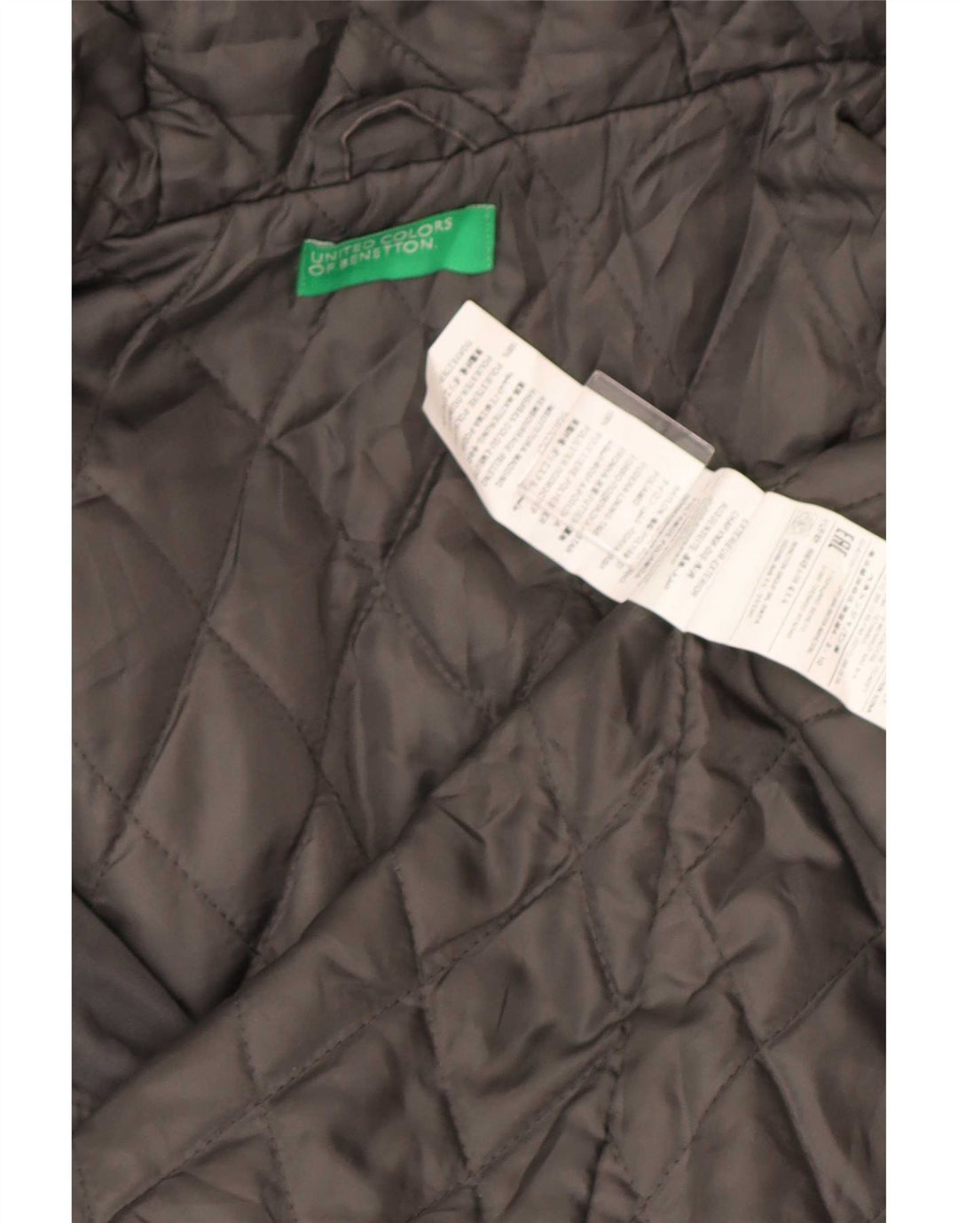 Женская парка Benetton с капюшоном UK 40, большая серая, хлопок