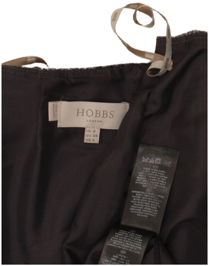 Женская юбка-карандаш Hobbs UK 8, маленькая W28, серая, шерстяная в клетку