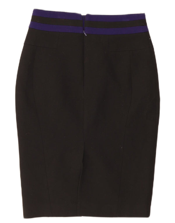Женская юбка-карандаш Karen Millen UK 12 Medium W28 Черная с цветными блоками