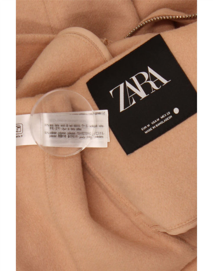 Женский бомбер Zara UK 14, средний оранжевый, шерсть