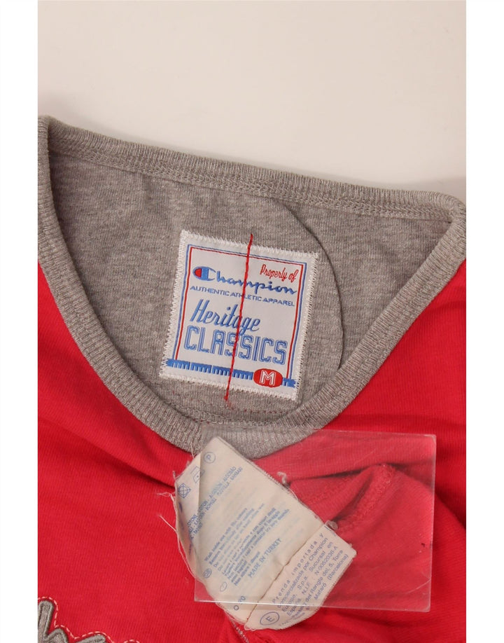 Женская футболка с рисунком Champion Heritage Classics Top UK 12, средний красный цвет