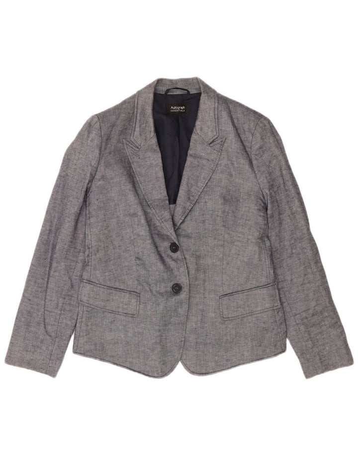 Женский пиджак Marks & Spencer Autograph UK 14, большой темно-синий