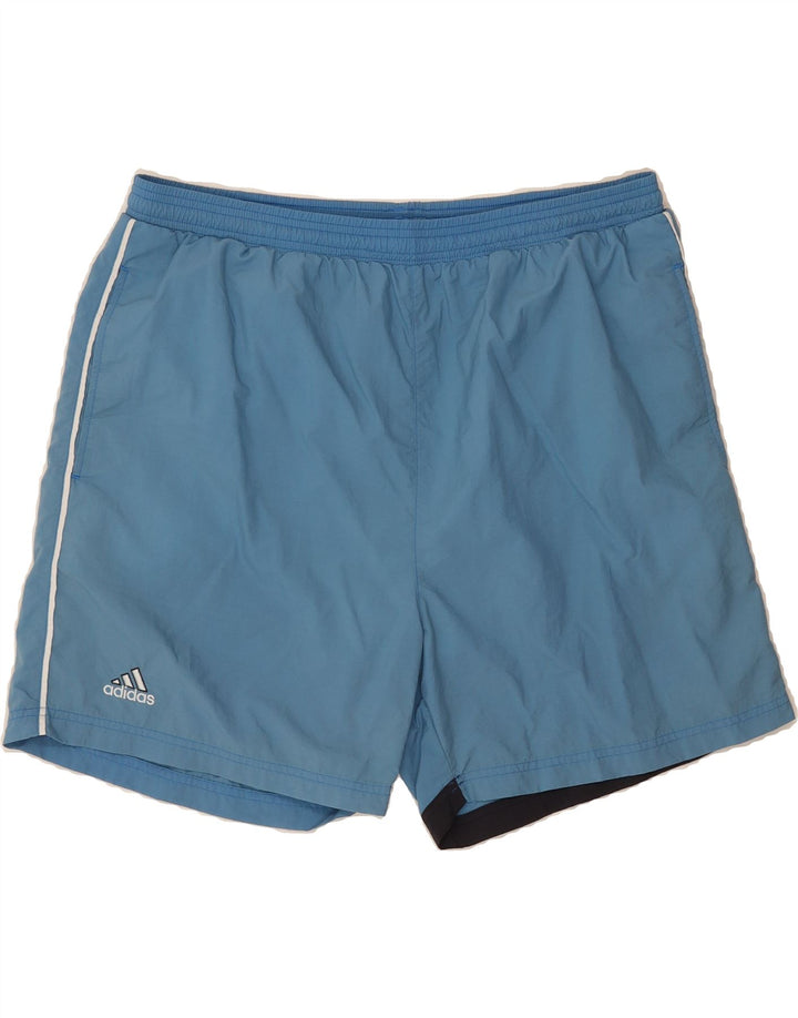 ADIDAS Mens Graphic Sport Shorts XL  Blue Polyamide Vintage Adidas and Second-Hand Adidas from Messina Hembry 