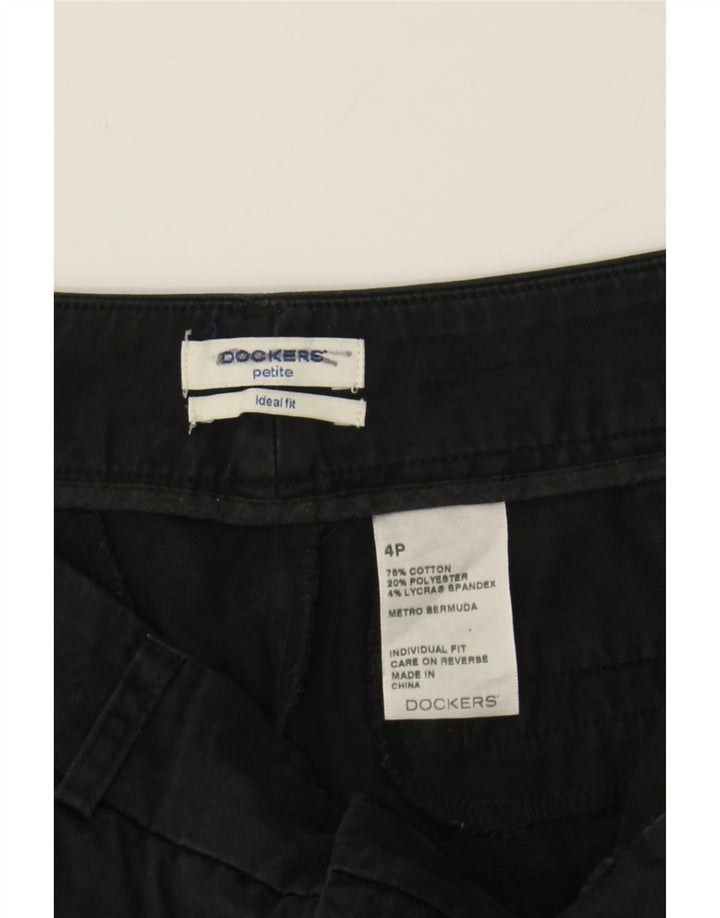 DOCKERS Womens Casual Shorts US 4 Small W28 Black Cotton Vintage Dockers and Second-Hand Dockers from Messina Hembry 