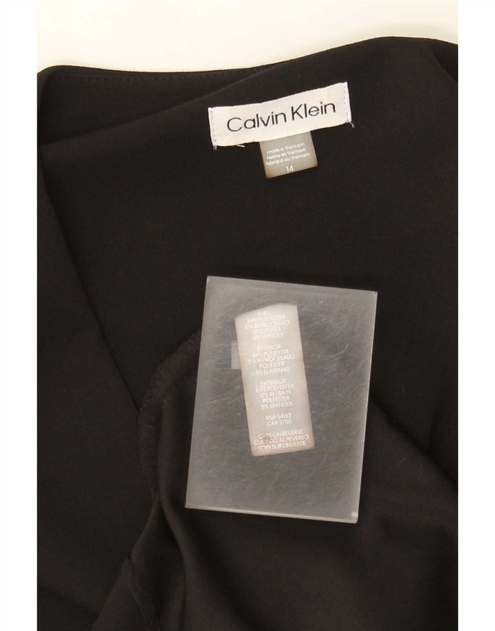 Женское платье-футляр без рукавов Calvin Klein, США 14, большой черный полиэстер