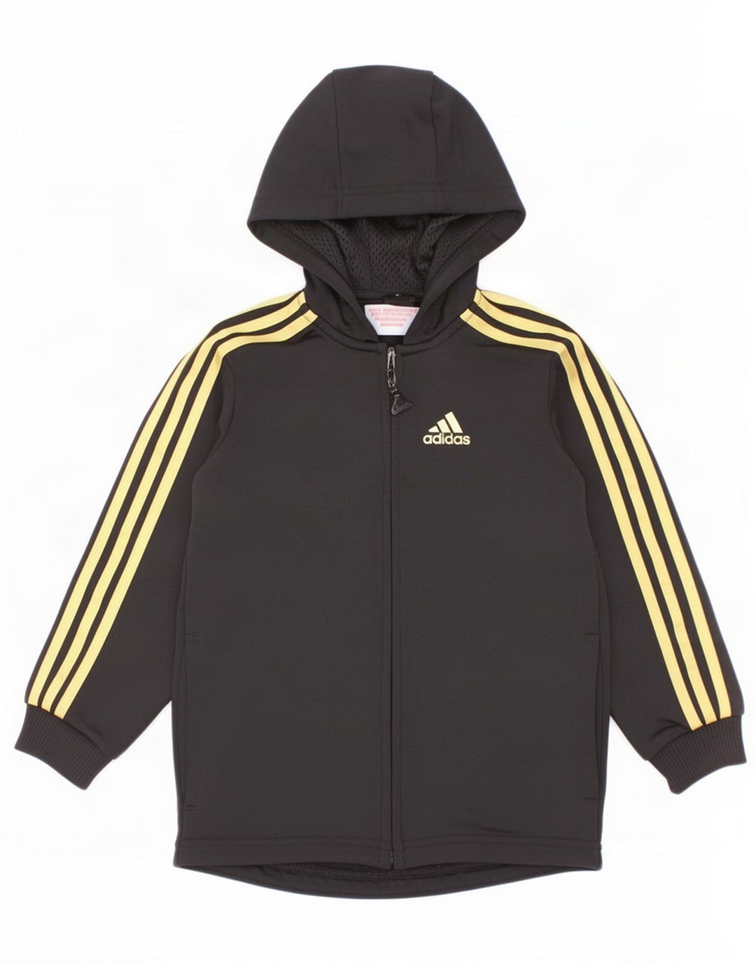 Свитер с капюшоном на молнии Adidas для мальчиков 2–3 лет, черный полиэстер