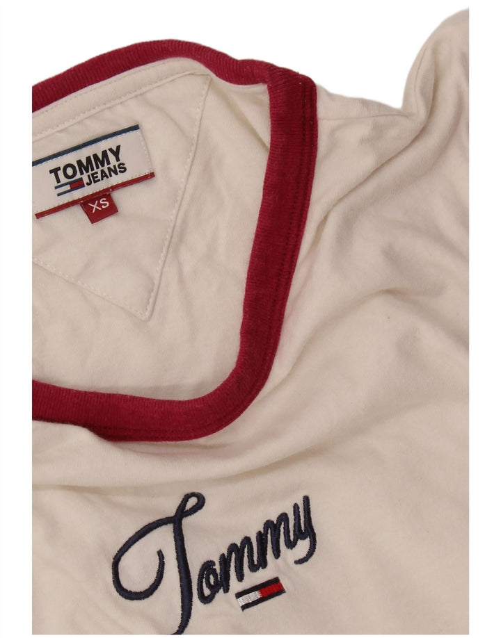 TOMMY HILFIGER Женская футболка с рисунком Top UK 6 XS Белая