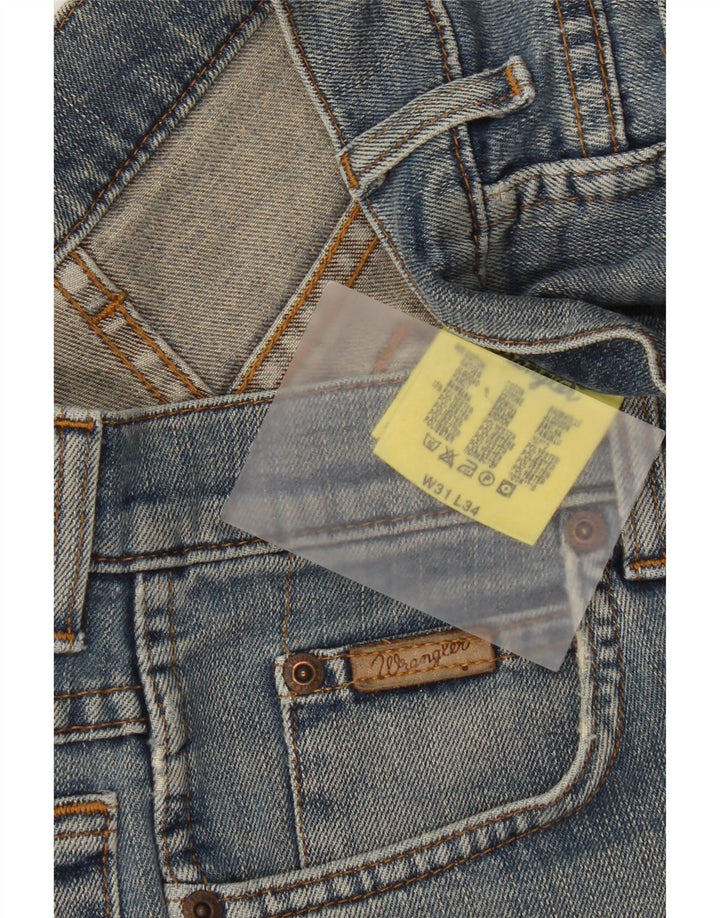 Женские джинсовые шорты Wrangler W31, хлопковые, среднего синего цвета