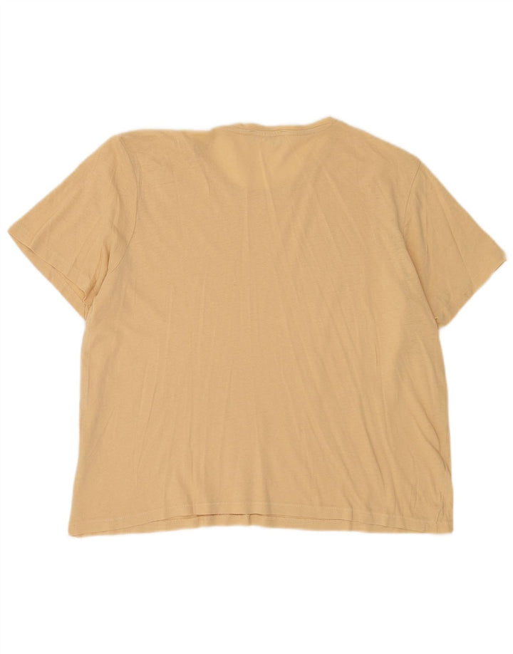 Женская футболка Zara Top UK 16, большая, бежевая