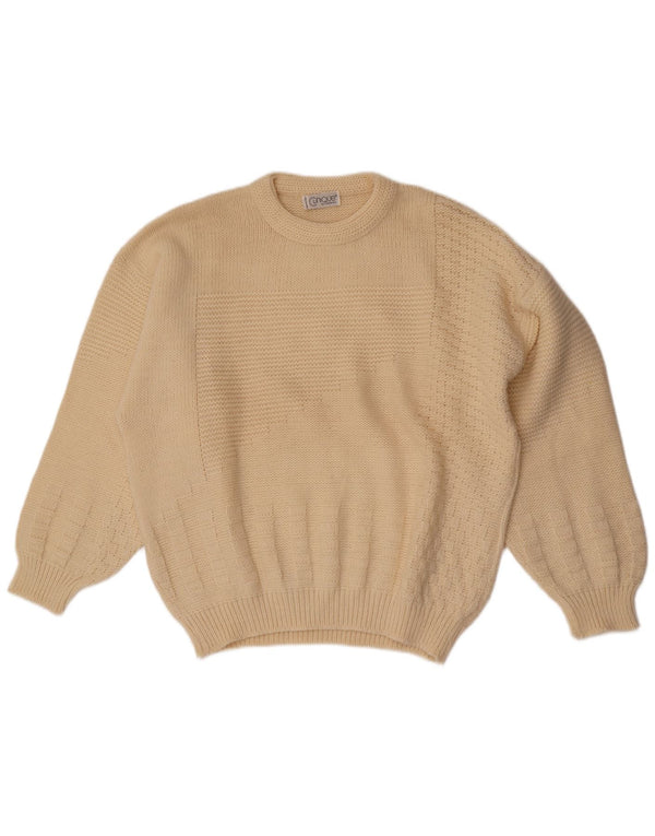 Женский джемпер с круглым вырезом Clinique UK 18 XL Off White