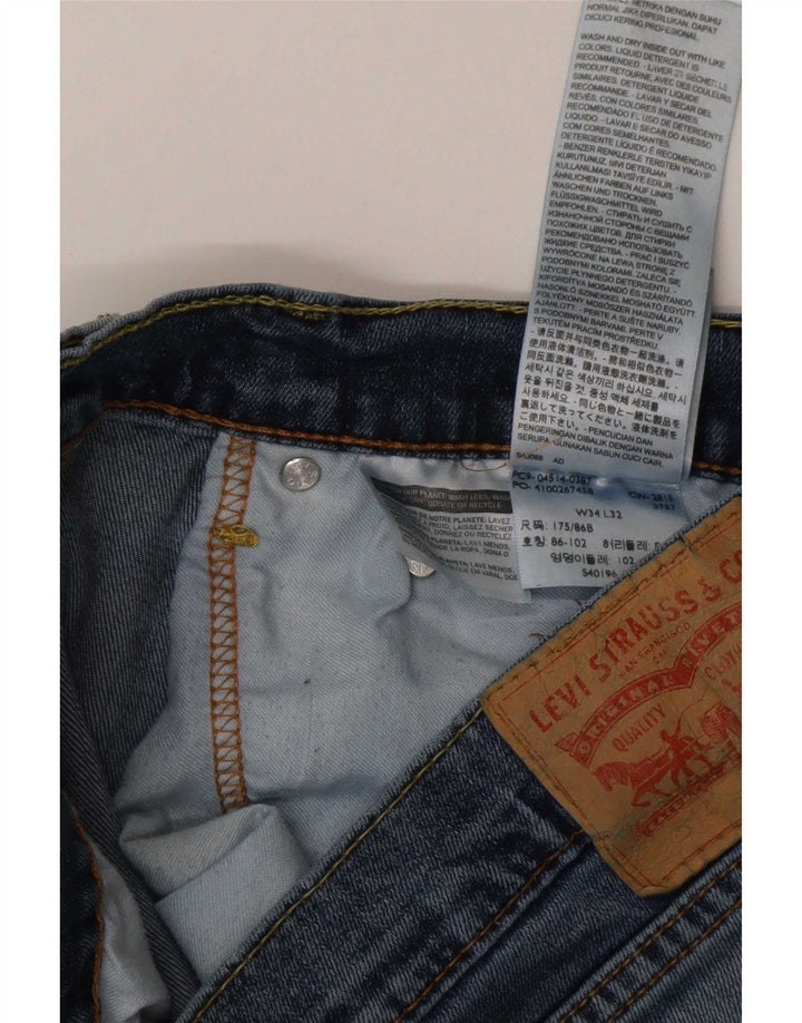 Мужские прямые джинсы Levi's W34 L32 синие, хлопок