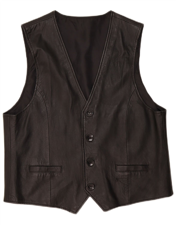 Мужской кожаный жилет Canda 3XL, черный кожаный