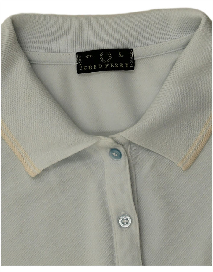 Женская рубашка поло Fred Perry UK 16, большой синий хлопок