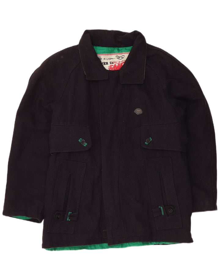 Винтажная мужская куртка UK 40, большая, темно-синяя