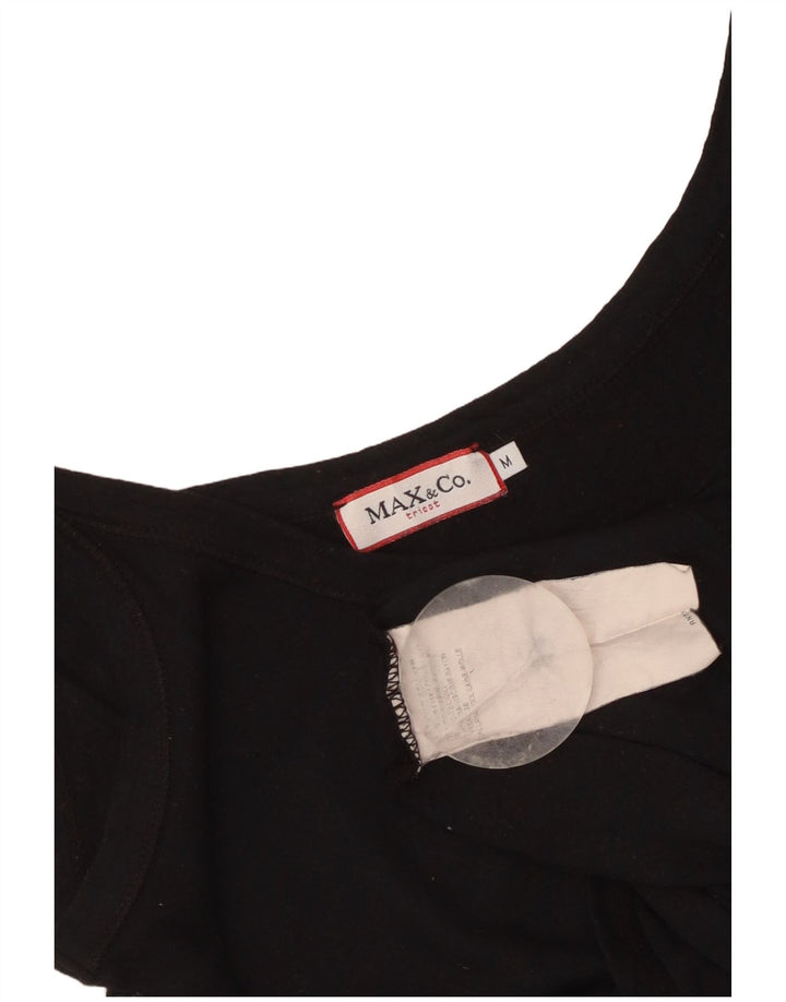 Женский топ на бретелях Max & Co. UK 12, средний черный, вискоза
