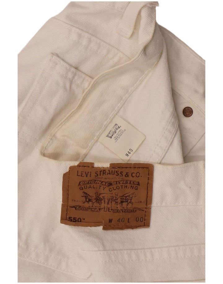 Мужские джинсовые шорты Levi's 550 W40 XL, белый хлопок