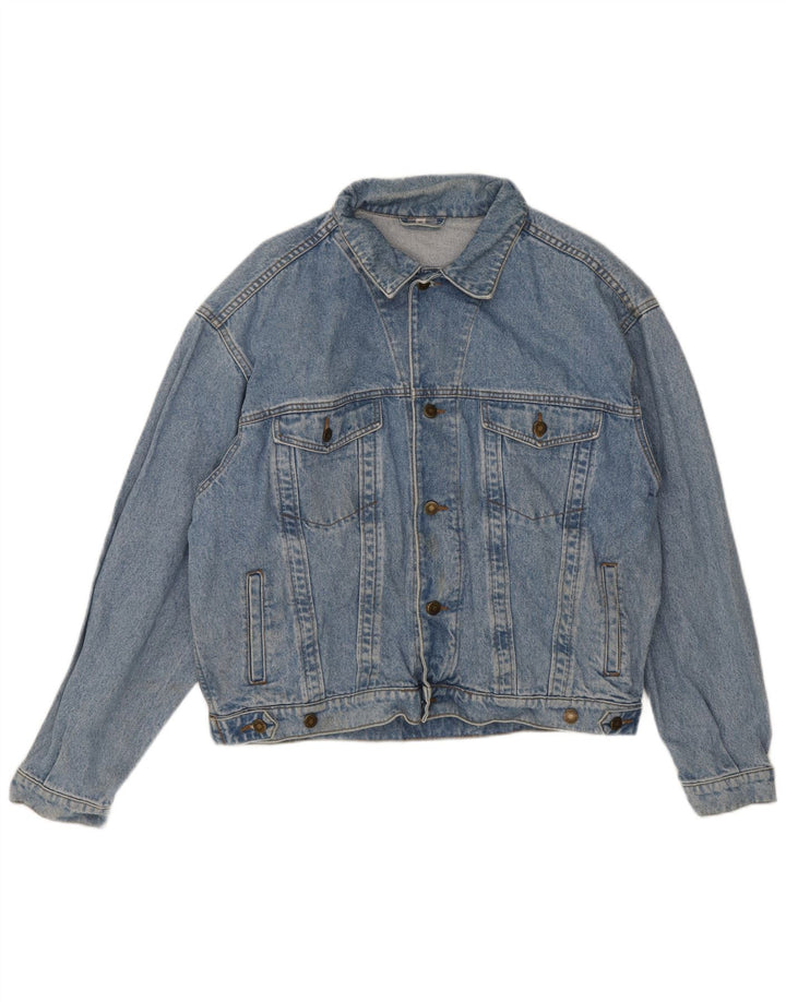 Винтажная мужская джинсовая куртка UK 42 XL, синяя