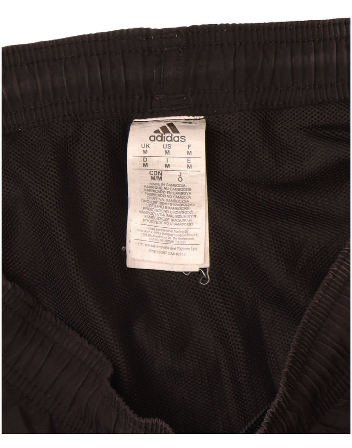 Мужские спортивные шорты Adidas среднего размера из полиэстера черного цвета