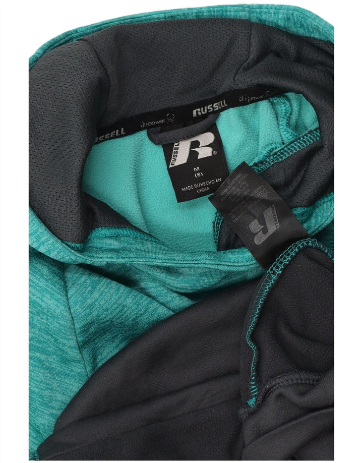 Джемпер с капюшоном RUSSELL ATHLETIC для мальчиков 7–8 лет, средний зеленый цвет с блоками