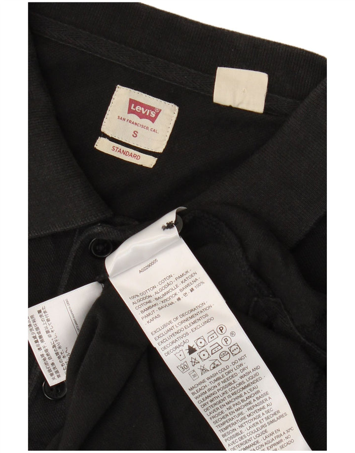 Мужская рубашка поло Levi's Standard, маленькая черная, хлопковая